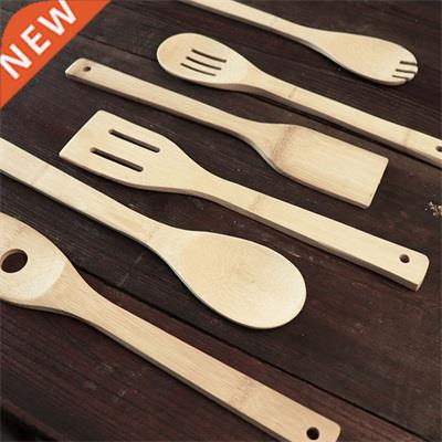 1PC Bamboo Wooden Spoons Spatulas Set Heat Resistant Non