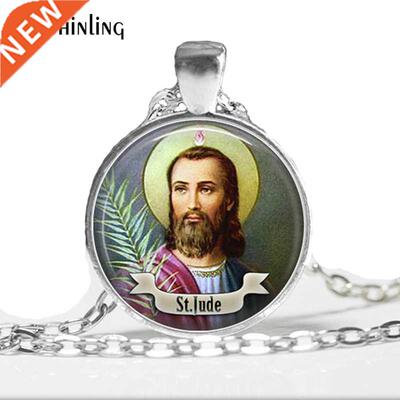 HZ A362 TJUDE Necklace Saint Pendant Necklace Art St Jude