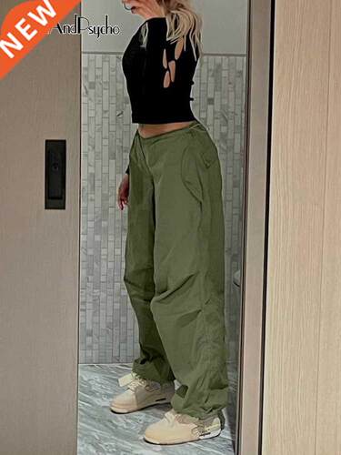 Cuteandpsycho Sreetwear Joggers Baggy Trousers Loose Wide Le