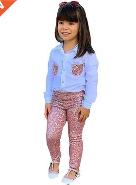 2022 Kids Girl Autumn Clothes Outfits Long Sleeve White Blou