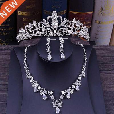 Luxury Bridal Jewelry Sets for Women Rhinestone Tiaras Crown