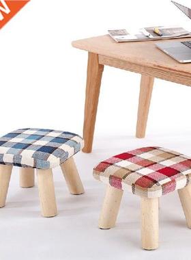 Small stool solid wood tea table sofa cloth art fashion