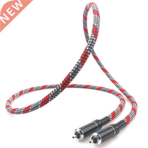 Hifi Audio Digital Coaxial Cable Carbon Fiber RCA Plug for A