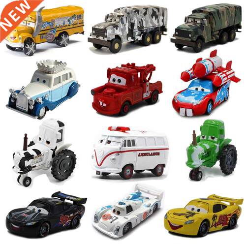 Pixar Cars 2  toys McQueen Mater Cow Scho Bus Limited Edi