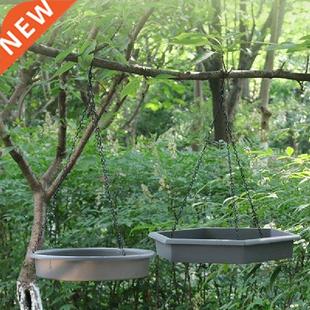 2Pcs/set Outdoor Hanging Bird Feeder Bath Tray Water