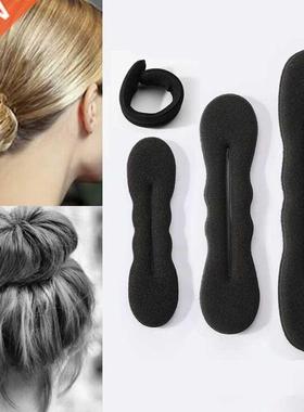 1PC Multi size Sponge Black Hair Styling Donut Bun Curler Ma