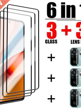 6in1 Glass fo edmi Note 11 10 9 7 8 o Max lite 5G Camea