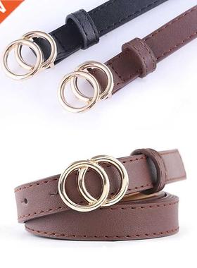 Women Belt Imitation leather Alloy Pin Buckle Belt New Doubl