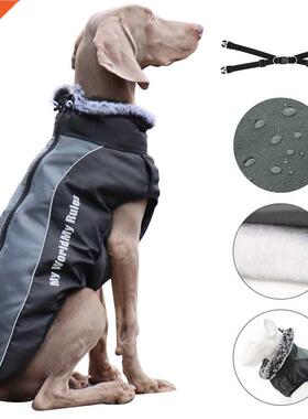 Pet Dog Clothes Waterproof Big Dog Coat Winter Warm Outdoor