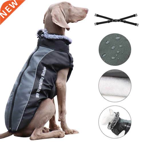 Pet Dog Clothes Waterproof Big Dog Coat Winter Warm Outdoor