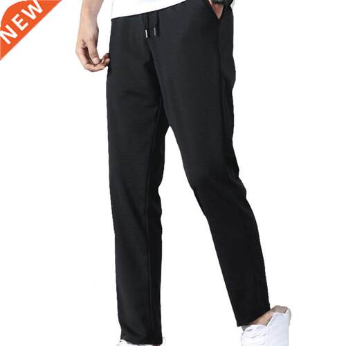 80%HOT Lce Silk Breathable Summer Men's Casual Trousers Mid-
