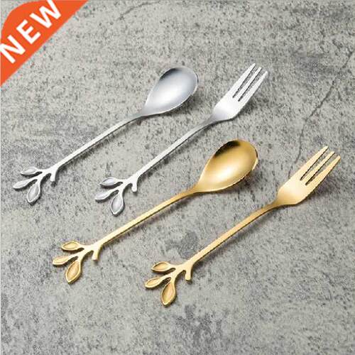 2 Pieces/Set Ice Cream Tea Stirring Spoons Retro Dessert