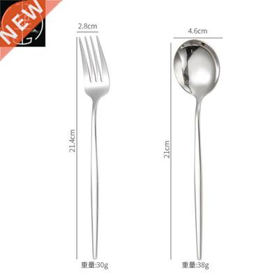Nordic stainless steel steak knife, fork and spoon set