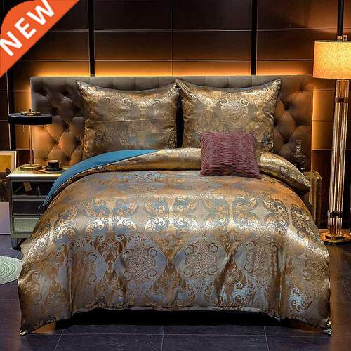 Jacquard Weave Duvet Cover Bed Euro Bedding Set for Double H