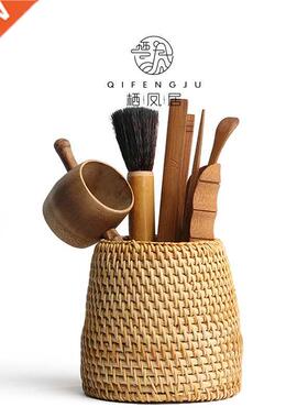 Rattan Tea Ceremony Six Items Kung Fu Tea Art Teaware Set