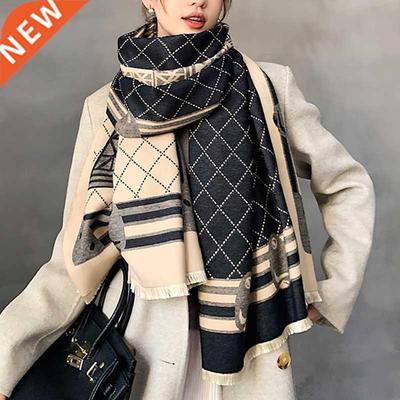 2022 New Winter Scarf Iron Tower Cashmere Shawl Women's Warm