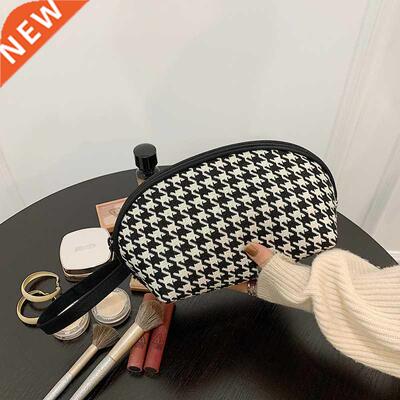 New Houndstooth Cosmetic Bag Female Classic Zipper Small Sto