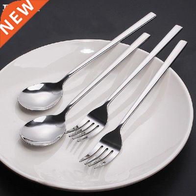 4pcs Korean Cutlery Portable Travel Dinnerware set Long