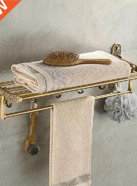 Nail Free Foldale Antique rass ath Towel Rack Active