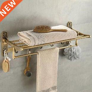 Nail Free Foldale Antique rass ath Towel Rack Active