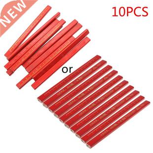 10Pcs Carpenters Pencils Black Lead For  Woodworking Blac