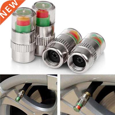 4pcs Car Tire Pressure Gauge Indicator Alert Monitoring Valv