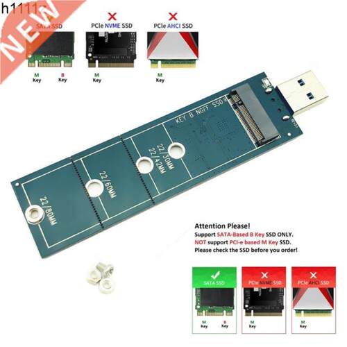 1PCS M.2 to USB Adapter B Key M.2 SSD Adapter USB 3.0 No Cab