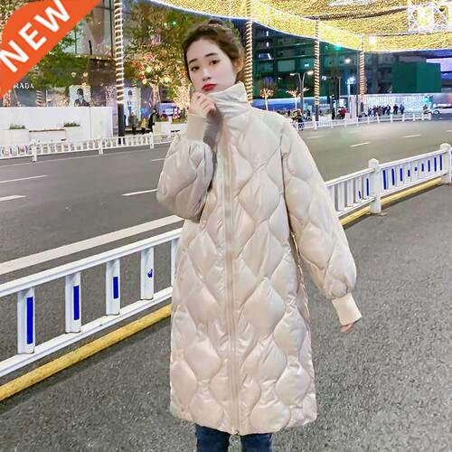 Black Cotton-padded Warm Loose Big Size Jacket Woman's parka