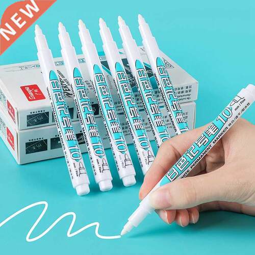 1/4Pcs Oily White Marker Pen Graffiti Pens Waterproof Perman