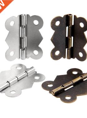 2Pcs Antique Bronze/Silver Cabinet Hinges Butterfly Iron Hin