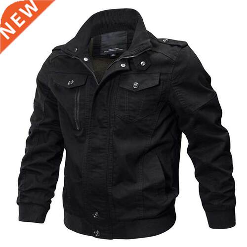 Military Bomber Jacket Men Casual Cotton Mens Jackets &