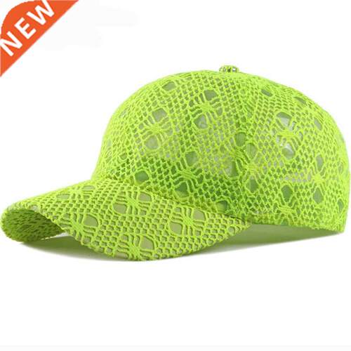 HT2534 Breathable Summer Caps for Women Dad Hats Solid Lace