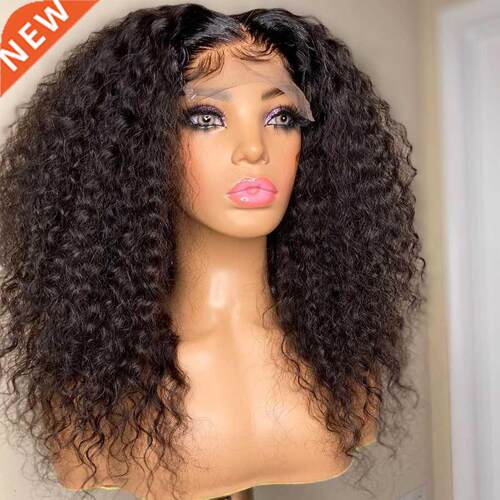 26 inch 180 Density Long Black Kinky Curly Wig Natural Hairl