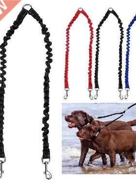Reflective Pet Dog Elastic Double Leashes Collar Rope Belt