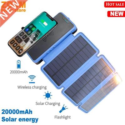 Solar energy Powerbank 20000mAh Mobile Wireless Charger