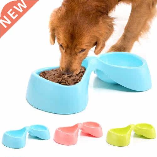 Pet Bowl Non-slip Reusable Double Pet Bowls Food Water
