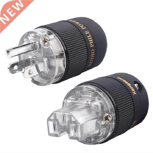 HiFi Audio Plug Transparent US Version Rhodium-plated IEC Co