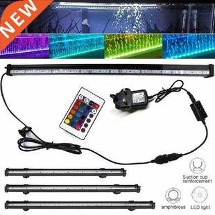 1pc Fish Tank LED Light Waterproof Colorful Air Bubble Lamp