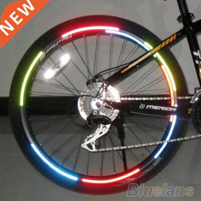 Includes 8 Stickers Bicycle reflector Fluorescent MTB Bike