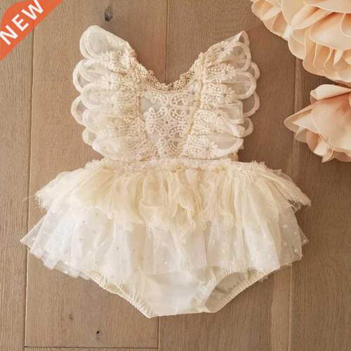 0-24 Months Baby Girl Clothes Girls Flower Lace Romper Newbo