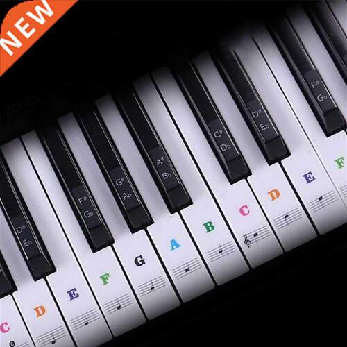 Transparent Piano Keyboard Stickers 88/61/54/49 Key Detachab