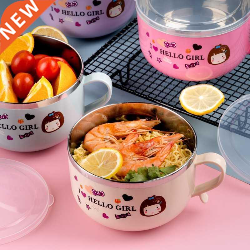 Stainless Steel Double-layer Ramen Noodle Bowl Non Slip - 实物图