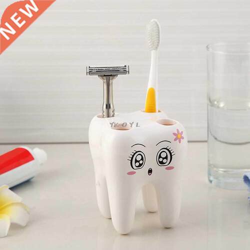 New Lovely Cartoon Tooth Shape Design 4 Holes Toothbrush Ho