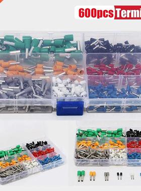 600Pcs Spade nsulated Cord Pn End Cable Wre Termnal Elec