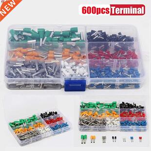 600Pcs Spade nsulated Cord Pn End Cable Wre Termnal Elec
