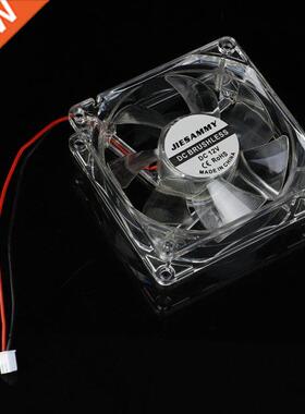 1Pcs Good Quality 80mm DC 12V 4Pin Transparent Cooling Fan P