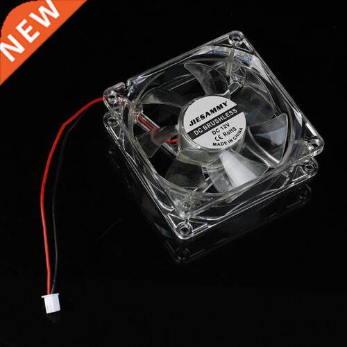 1Pcs Good Quality 80mm DC 12V 4Pin Transparent Cooling Fan P