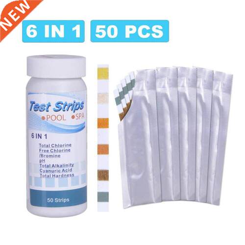 6-In-1 Swimming Pool Test Paper Water Quality Test Strips fo