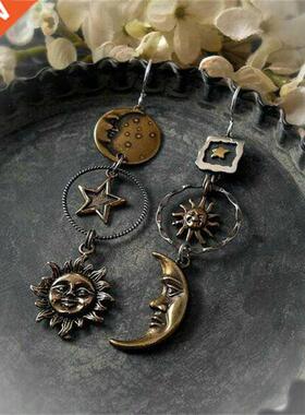 Greek Mythology Face Sun Moon Pendant Creative Design Women'