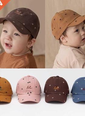 Cute Letter Printing Baby Hat Soft Cotton Kids Boy Adjustabl